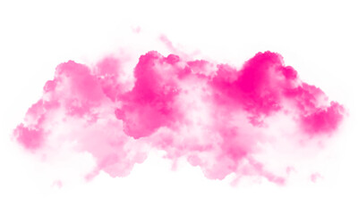 Abstract Pink. Purple Cloud Paint Brush Stroke PNG Shape Decoration on Transparent Backgruond
