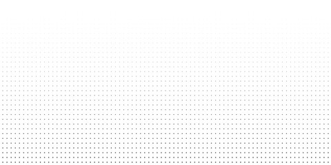 Black polka dots seamless pattern on white background. Halftone minimalist abstrac