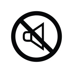 Minimalist Speaker Volume Mute Icon - Audio Control Symbol
