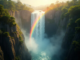 Rainbow Over Waterfall Canyon