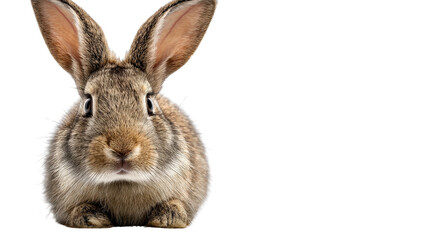 Fototapeta premium Curious rabbit Transparent background, PNG file