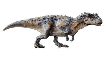 Fototapeta premium Dinosaur in battle scarred skin Transparent background, PNG file