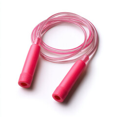 Pink jump rope rubber handle fitness exercise cardio motivates