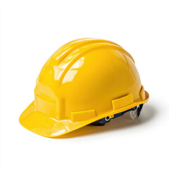 Fototapeta premium Yellow hard hat safety helmet construction protective gear plastic