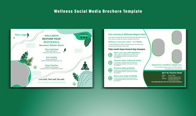 Modern digital brochure template designed for wellness, yoga, and spa brands. Perfect for online promotion, elegant visuals, and natural aesthetics.