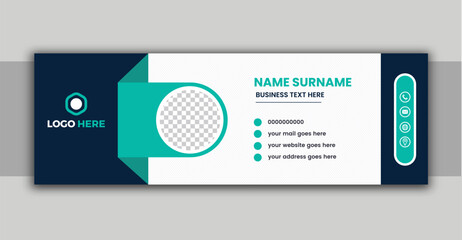 Modern and Professional Email Signature Design Template with Logo and Details