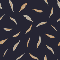 Neutral Colour Leaf Seamless Pattern Design