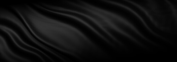Abstract black fabric background with copy space 3D Render Black friday banner