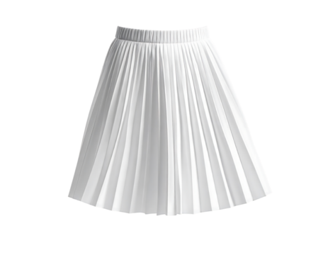 軽やかに揺れるプリーツスカート｜背景なし・透過PNG・コピースペース