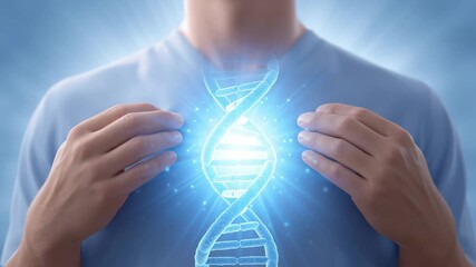 The power of meditation that can help modify and repair DNA to improve its function. The law of attraction and manifestation concept. - Powered by Adobe