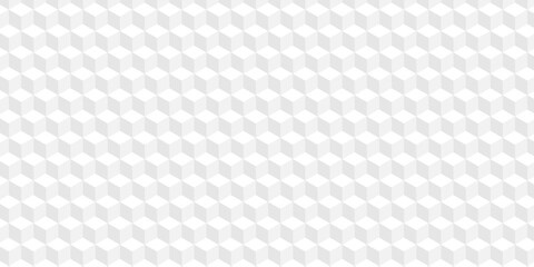 Structure white block box cube seamless pattern grid vintage surface triangle web monochrome square texture white background.	