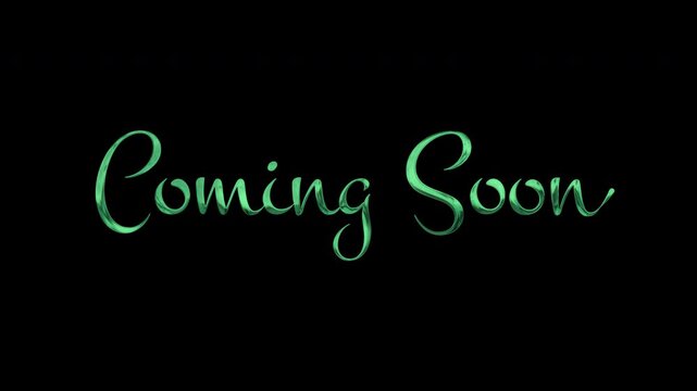 Text coming soon in a fancy script font. Ideal for announcements, social media posts, invitations, and event promotions.