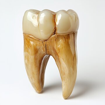 ooth isolated on a white background, simple and clean for medical uses.