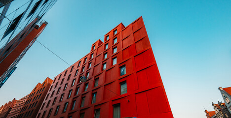 Gdansk with Motlawa river in Poland. New modern architecture in the old part of the city © Zedspider