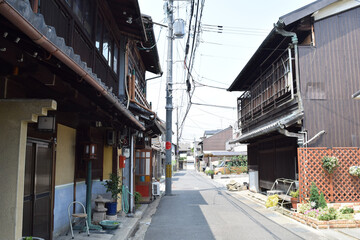 Cityscape of Former Hashimoto Brothel in Yawata CIty, Kyoto Prefecture, Japan