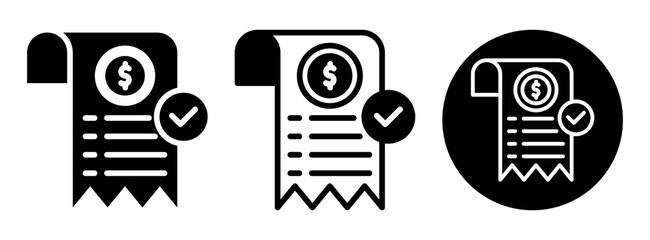 Invoice Icon Collectio Glyph & Mixed Style