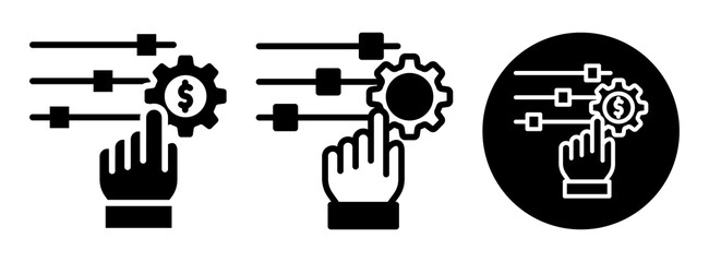 Cost Control Icon Collectio Glyph & Mixed Style