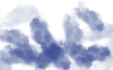 Abstract blue shapes and streaks against a creating a dynamic and ethereal composition