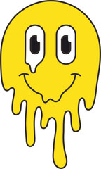 Colorful Funny Cartoon Characters with Expressive Faces in Playful Style