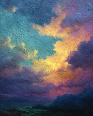 Colorful Cloudscape at Sunset
