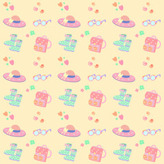 Seamless black friday sale shopping day flat design vector illustration with cute cartoon style for e commerce and seasonal promotion