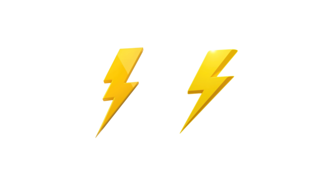 Yellow lightning png