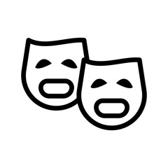  Theater Comedy Masks Icon