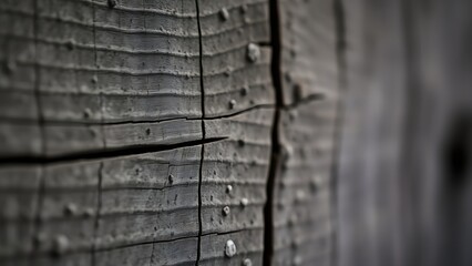 Close-up of weathered wood texture, accentuated by directional light and fine details.