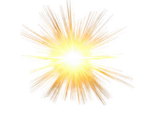 Radiant golden burst of light, radiating outwards from a bright center