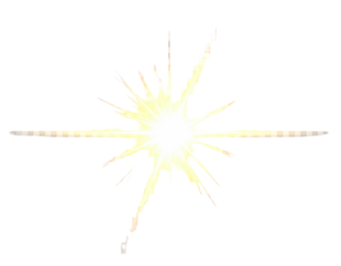 Bright radiant starburst with glowing yellow and white light emanates outward