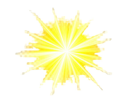 A bright, radiant burst of yellow light emanating from a central point outwards