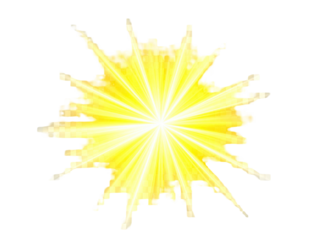 A bright, radiant burst of yellow light emanating from a central point outwards