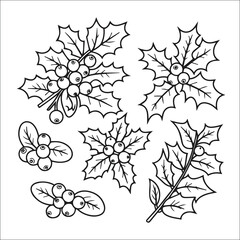 Set of christmas icons