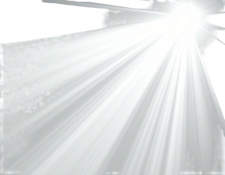 Bright white light rays emanating from the upper right corner onto a dark background