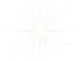 Naklejka premium A bright, starburst-like explosion of white light radiating outwards