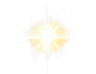 Bright, starburst-like burst of glowing light emanating from a central point