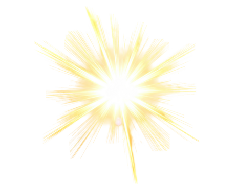 Radiant burst of bright golden light emanates from a central point outwards - Powered by Adobe
