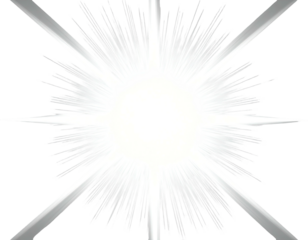 Bright starburst radiating light and energy outward with sharp, angular lines