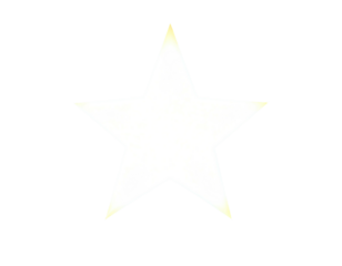 A simple, bright white five-pointed star glows against a dark, empty background