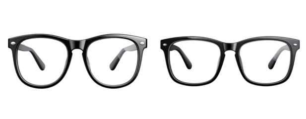 Classic Eyeglasses Vector Illustration Isolated on White Background