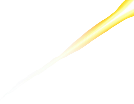 Bright yellow light beam streaking diagonally across a black background