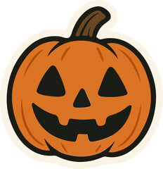 Halloween pumpkin drawing design for templates.