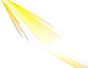 Intense bright yellow light beams streak across a black background