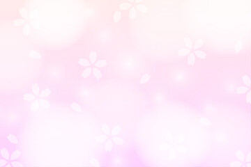 春の桜が舞うピンク色の背景素材