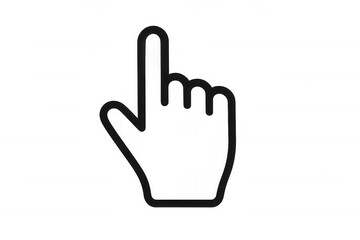 Obraz premium Hand cursor pointer, clicking icon for digital interface, selecting menu options, navigating website elements