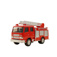 3D Render Fire Truck Transparent