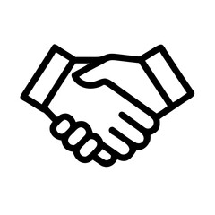 Handshake icon representing agreement and partnership