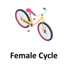  Female Cycle Vector icon which can easily modify or edit