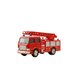 3D Render Fire Truck Transparent