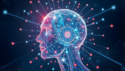 human brain in the night